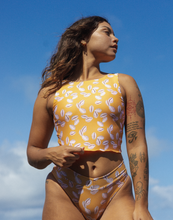 Load image into Gallery viewer, Orange crop top for surfing
